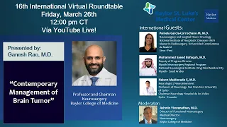 16th International Virtual Round Table featuring Dr. Ganesh Rao