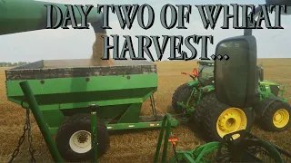 Day Two Of Wheat Harvest, Barely Missing Very Large Hail Storms...