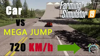 FS19-biggest ramp-car vs big jump | Farming Simulator 19 |Landwirtschafts Simulator 19