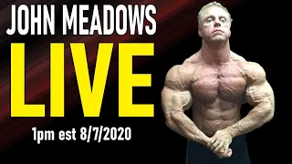 Live Q & A with John Meadows | Training update,  Health Update, Bodybuilding, & More