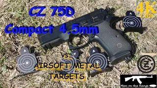 CZ75D Compact 4.5mm vs. Airsoft metal targets