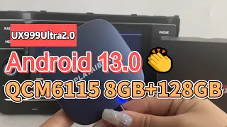 CarPlay Ai Box Wireless Android Auto Tv Box UX999Ultra2.0 Qualcomm 8Cores 6115 (662) Chip 8GB+128GB