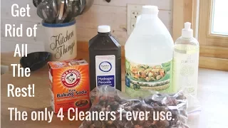 Life in a Tiny House called Fy Nyth - Toss the rest! The only 4 cleaners I use.