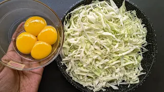 Cabbage with Eggs is better than Pizza/ Simple Breakfast & Dinner/ Easy Quick & Delicious Recipe