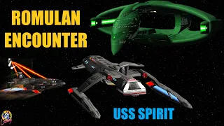 USS Spirit VS Romulan D'deridex Class Warbird - Both Ways - Star Trek Starship Battles