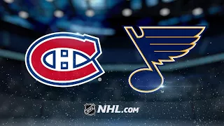 Hutton's 33 saves leads Blues to 3-1 win over Habs