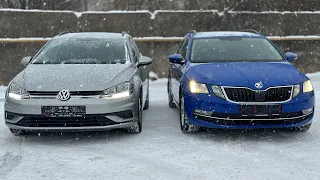 Skoda Octavia A7 FL ИЗОЛЕНТА vs Volkswagen Golf 7 Variant. Авто из Европы. Псков.