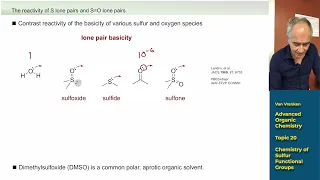 Advanced Organic Chemistry - Sulfur Functional Groups