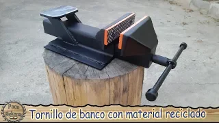 Tornillo de banco con materiales reciclados morsa para banco