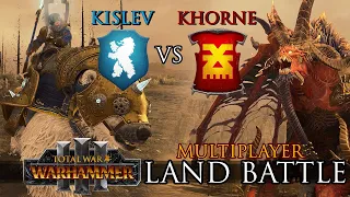 Kislev vs Khorne 1v1! - Multiplayer Land Battle | Warhammer 3