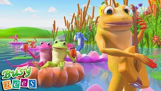 The Frog Song | crazy frog song | Five Little Speckled Frog | Busy Bees Rhymes & Kids Songs