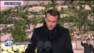 Réécoutez en intégralité l’éloge funèbre de Johnny Hallyday prononcé par Emmanuel Macron