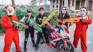 LTT Films : Captain S.E.A.L X Nerf Guns Fight Crime Group Grakk Mask Rescue Lover