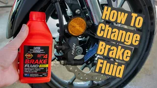 How To Change Brake Fluid On A Motorcycle | 2019 Honda CB300R
