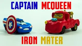 Captain McQueen VS Iron Mater | New Found Power Disney Cars Play-doh Lightning Toys
