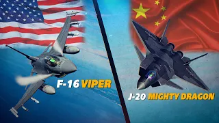 Chinese J-20 Mighty Dragon Vs F-16 Viper | Digital Combat Simulator | DCS |