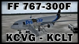 X-Plane 11 - Flight Factor 767-300F - KCVG to KCLT - Livestream!!