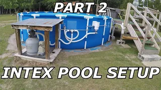 INTEX Above Ground Pool Setup Part 2, leveling is done!