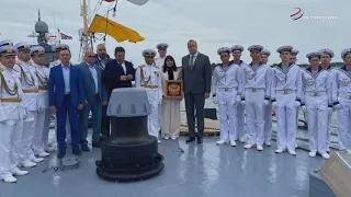 Глава Серпухова поздравил с днем ВМФ экипаж подшефного корабля