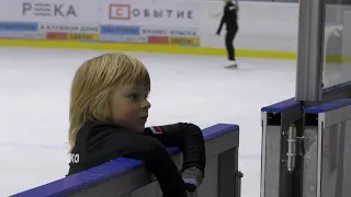 Sasha Plushenko practice jumps