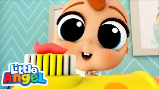 How to Brush Your Teeth Song | Healthy Habits Little Angel Nursery Rhymes