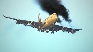 AIR FRANCE 747-400 Crash Landing at St. Maarten Airport