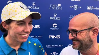 Entrevista a Carlota Ciganda tras ganar la Solheim Cup 2023