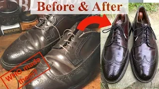 Mystery Shell Cordovan Long Wing Blucher Before & After