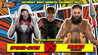 Zoey Skye as SPIDER-GWEN VS Beastly as KRAVEN THE HUNTER (FULL MATCH From ANIMATE! Columbus)