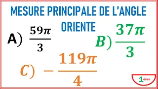 TRIGONOMETRIE : comment trouver la mesure principale d'un angle orienté?