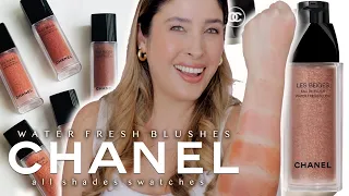 CHANEL LES BEIGES WATER FRESH BLUSHES SWATCHES OF ALL SHADES Side by Side Comparisons and Review