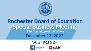 Special Meeting: ESA Committee of the Whole | December 13, 2022