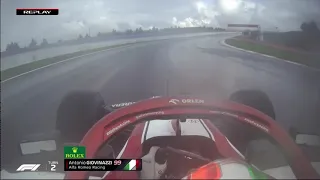 F1 2020 Turkey Giovinazzi Crashes On Way To Grid
