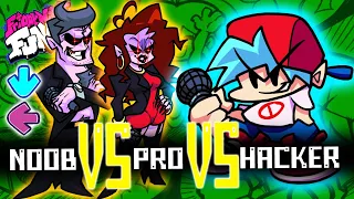 FNF Character Test | NOOB vs PRO vs HACKER | Gameplay Hacker Boyfriend