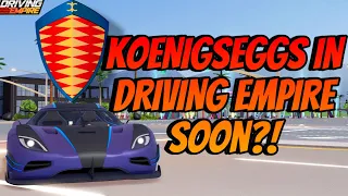 WILL KOENIGSEGGS GET LICENSED IN Driving Empire Soon!?