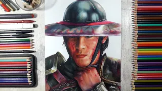 Drawing Kung Lao (Mortal Kombat 2021) | Fame Art