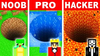 NOOB vs PRO: SECRET ROUND TUNNEL HOUSE Build Challenge In Minecraft!