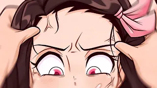 Nezuko saw a big bamboo | Comic Dub