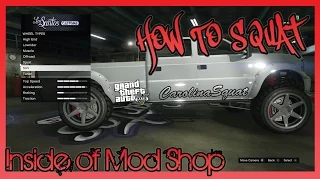 GTA 5 How to Squat inside of Mod Shop