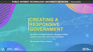 2020 PIT / UN CONVENING | CREATING A RESPONSIVE GOVERNMENT