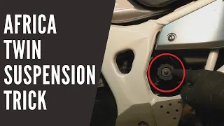 Africa Twin suspension trick.