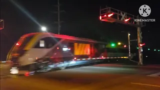 CN P276 (Brand New VIA Rail Movement Train) Screams Through Lapeer, MI.! - Main Street Crossing