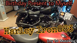 Got my first bigbike | Harley-Davidson Iron883 regalo sa sarili | Pabirthday na Harley | MotoVlog#1