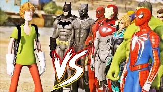 HOMEM ARANHA, HULK, BATMAN e SUPERMAN todos os Heróis vs Salsicha - GTA V - IR GAMES