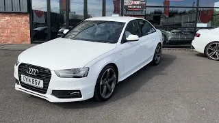 AUDI A4 2014 14 PLATE 2.0TDI S-LINE BLACK EDITION IBIS WHITE