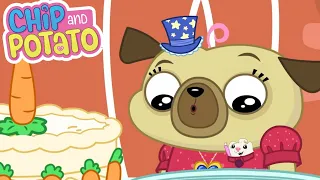 Chip and Potato | Vovó pugs aniversário incrível! | Desenhos animados para crianças