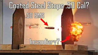 .50 Cal vs Multiple Steel Plates! Testing Coated Armor - Ballistic High-Speed