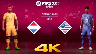 Netherlands vs USA - FIFA 23 - FIFA World Cup 2022 Round of 16 | PS5 [4K60 | HDR]