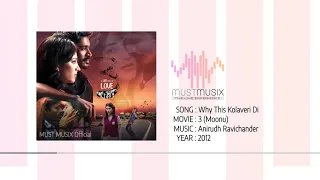 Why This Kolaveri Di | 3 Moonu | Anirudh Hits | Must Musix | The Live Experience | HD Dolby Atoms