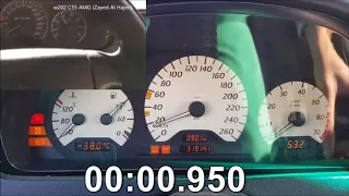 Acceleration C230 TURBO vs C55 AMG w202 0-100kmh Mercedes m111 190 km/h mph 60 wastegate blow off